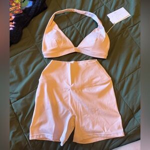 CSB Bralette and Shorts Set - light pink